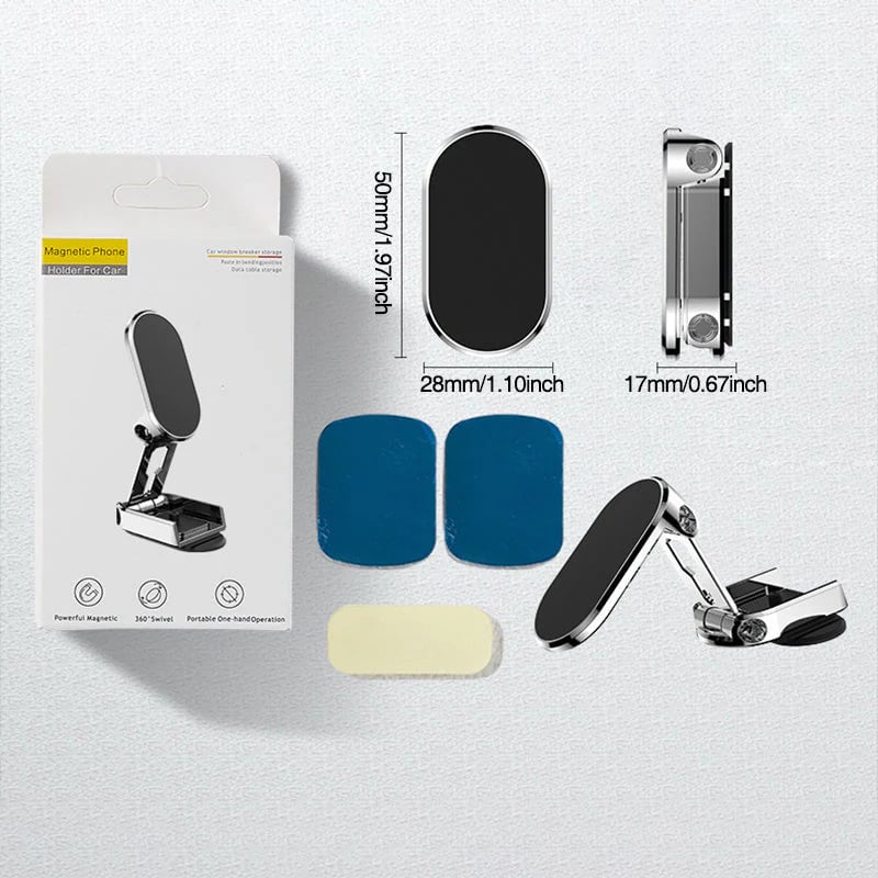 Alloy Folding Magnetic Car Phone Holder
