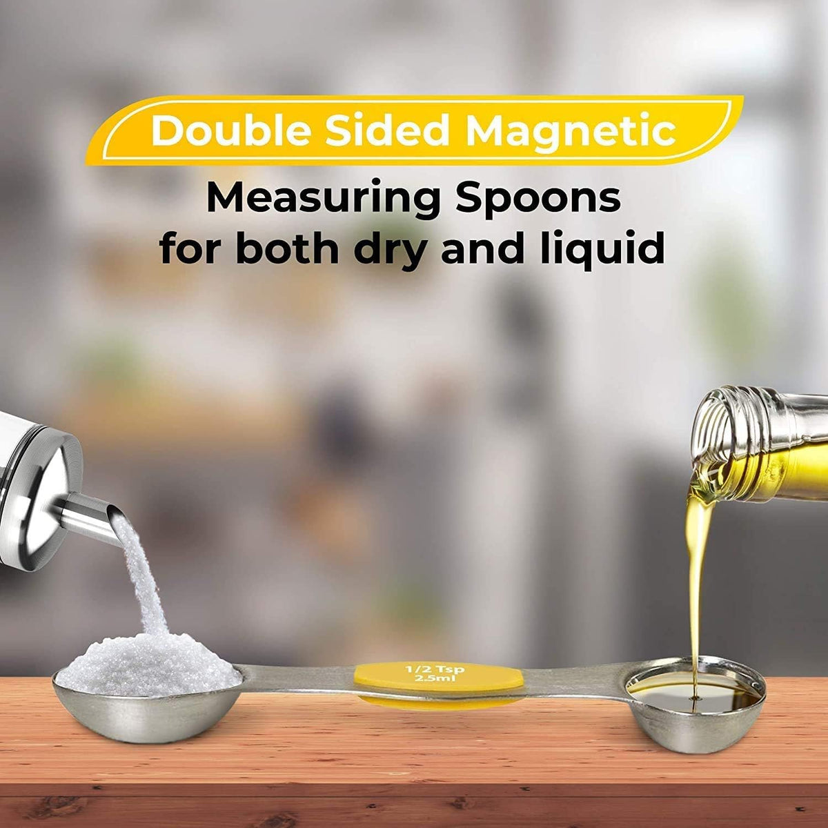 🔥HOT SALE🔥Stainless Steel Magnetic Measuring Spoons Set