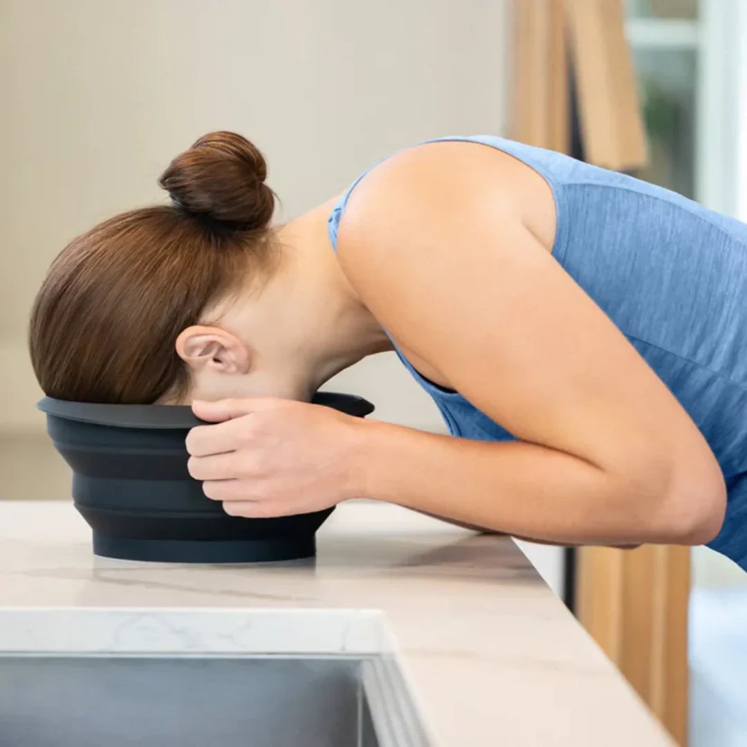 Facial Ice Bath Fold Silicone Bucket
