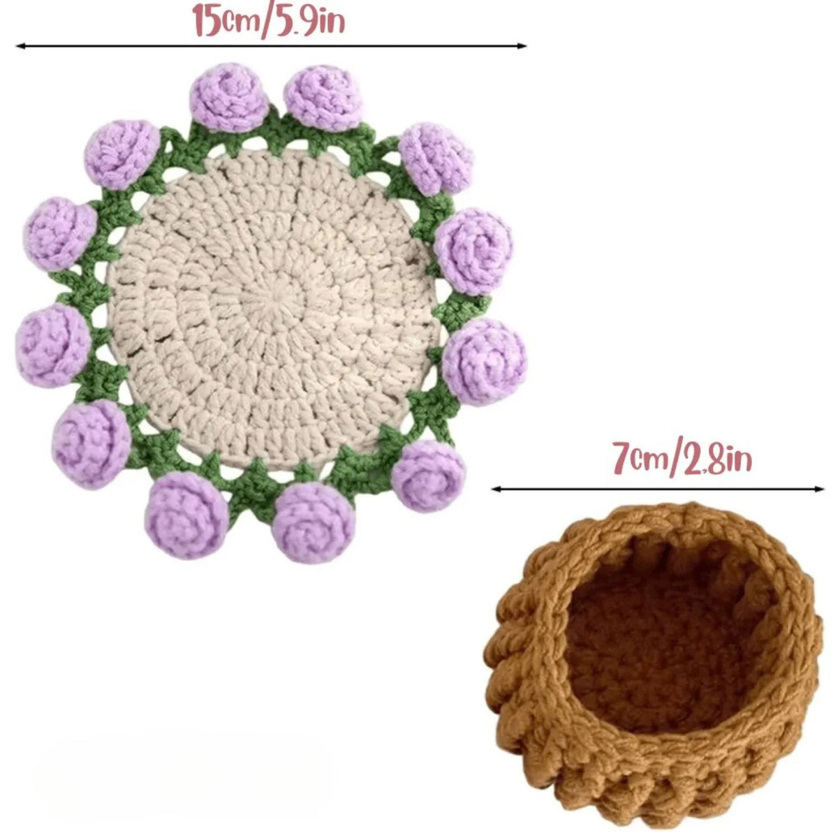 🌸Handmade Crochet Coaster