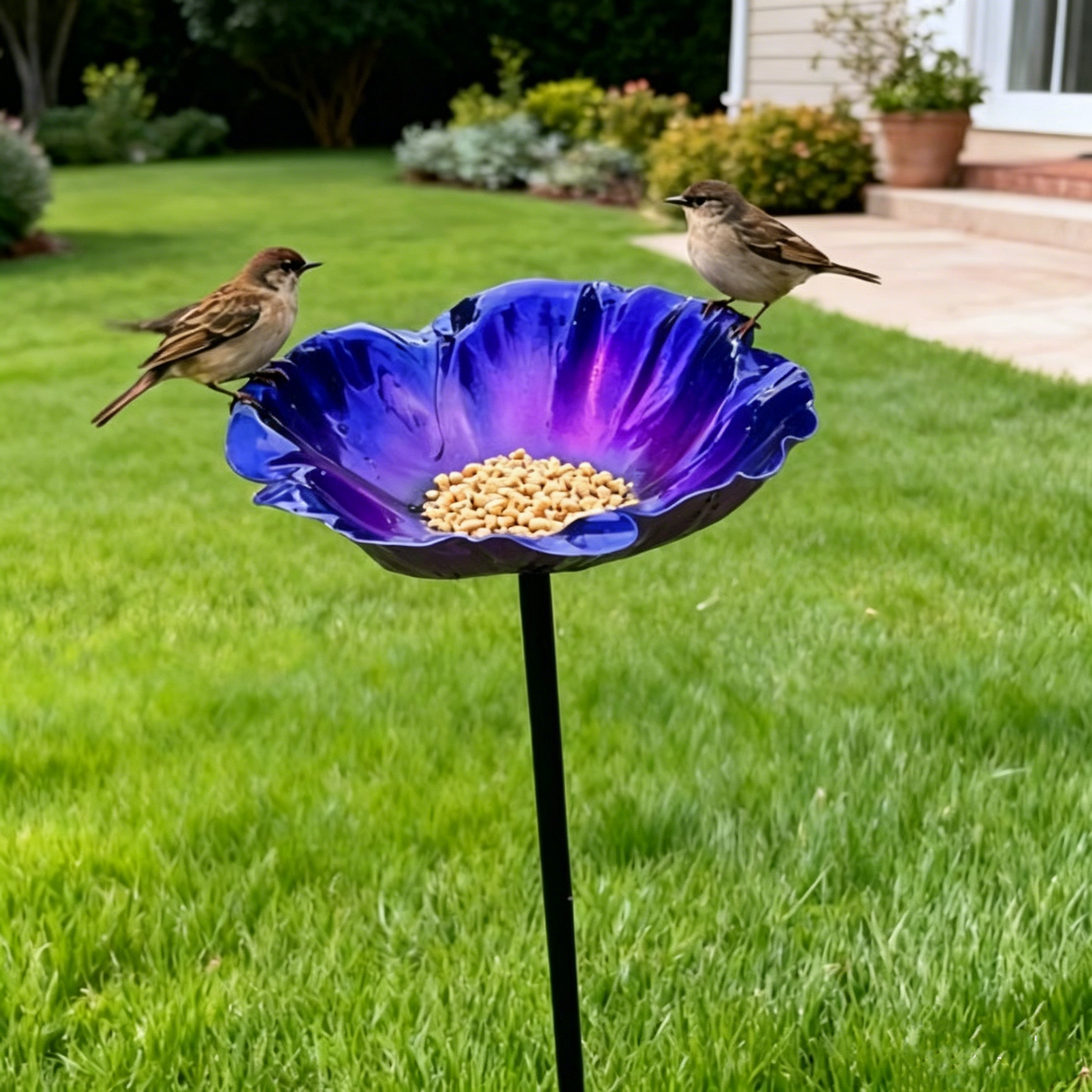 Handmade Metal Flower Garden Stake