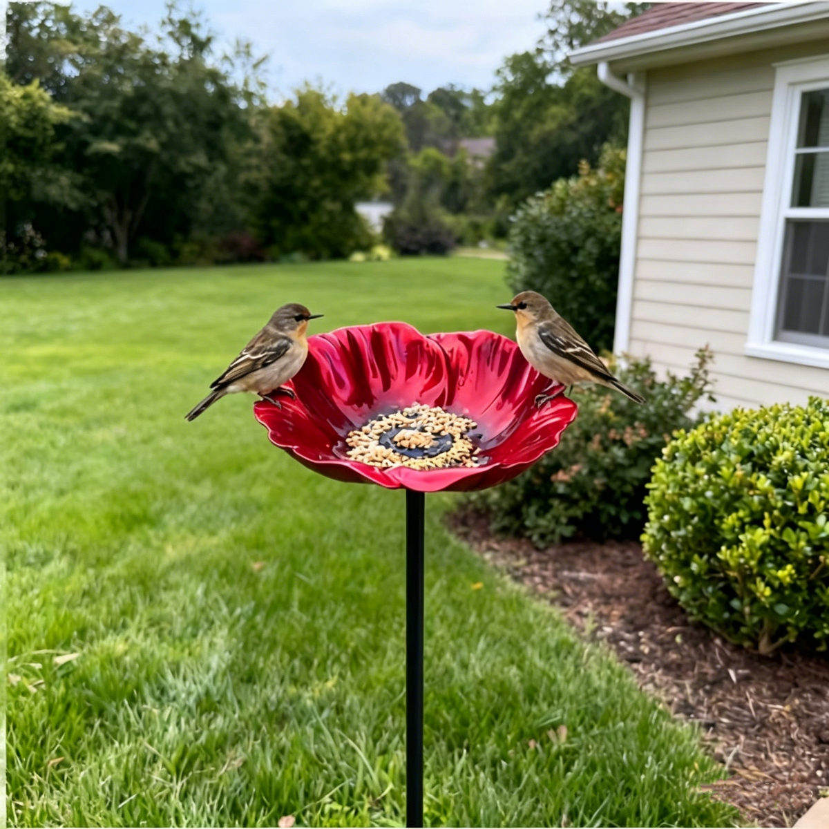 Handmade Metal Flower Garden Stake