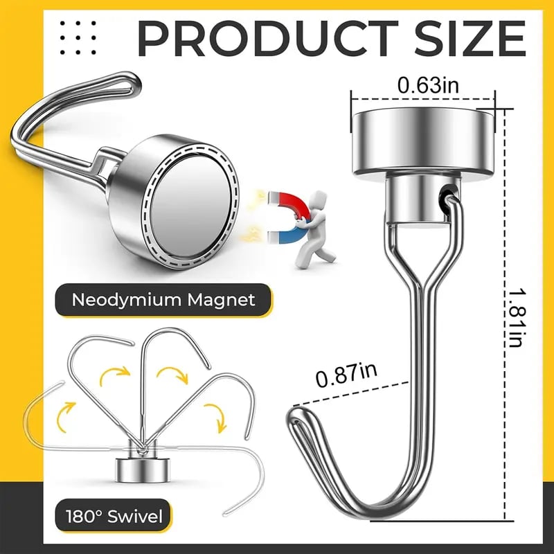 🔥2025 New Arrival🔥-Swivel Swing Magnetic Hook