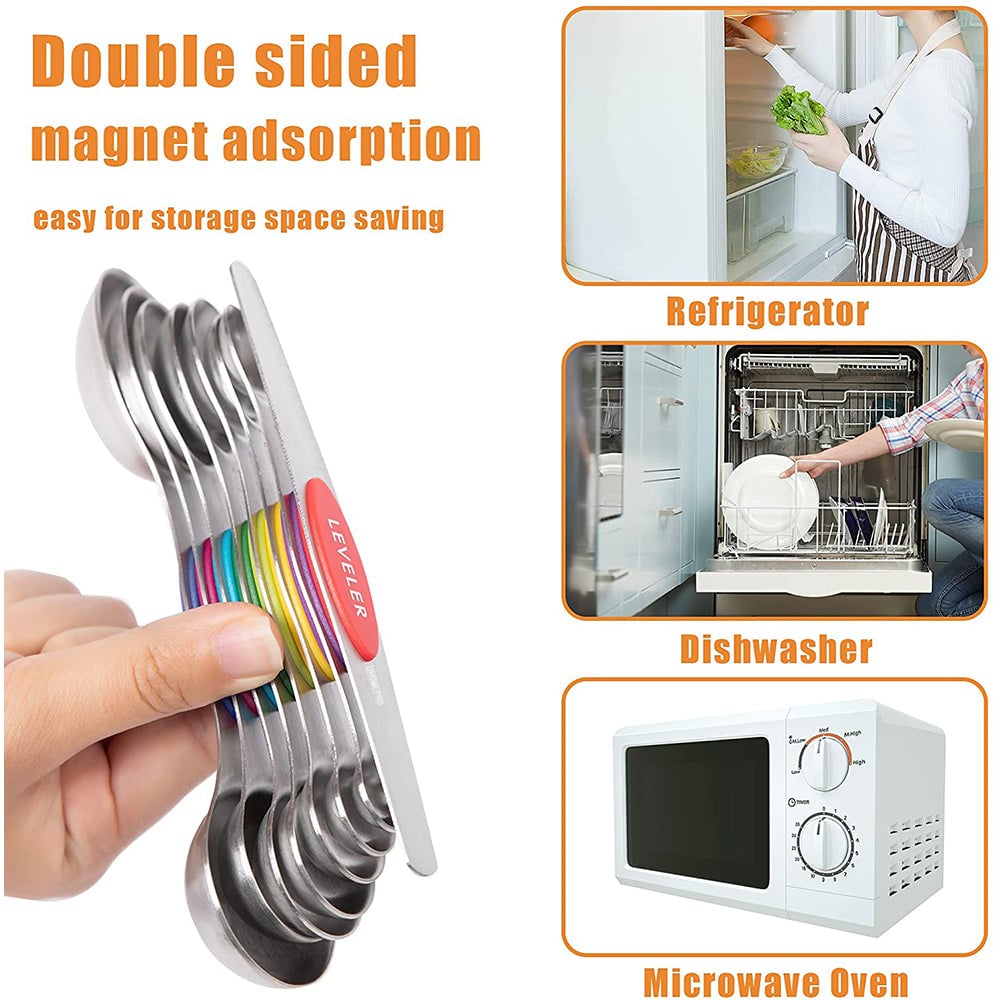🔥HOT SALE🔥Stainless Steel Magnetic Measuring Spoons Set