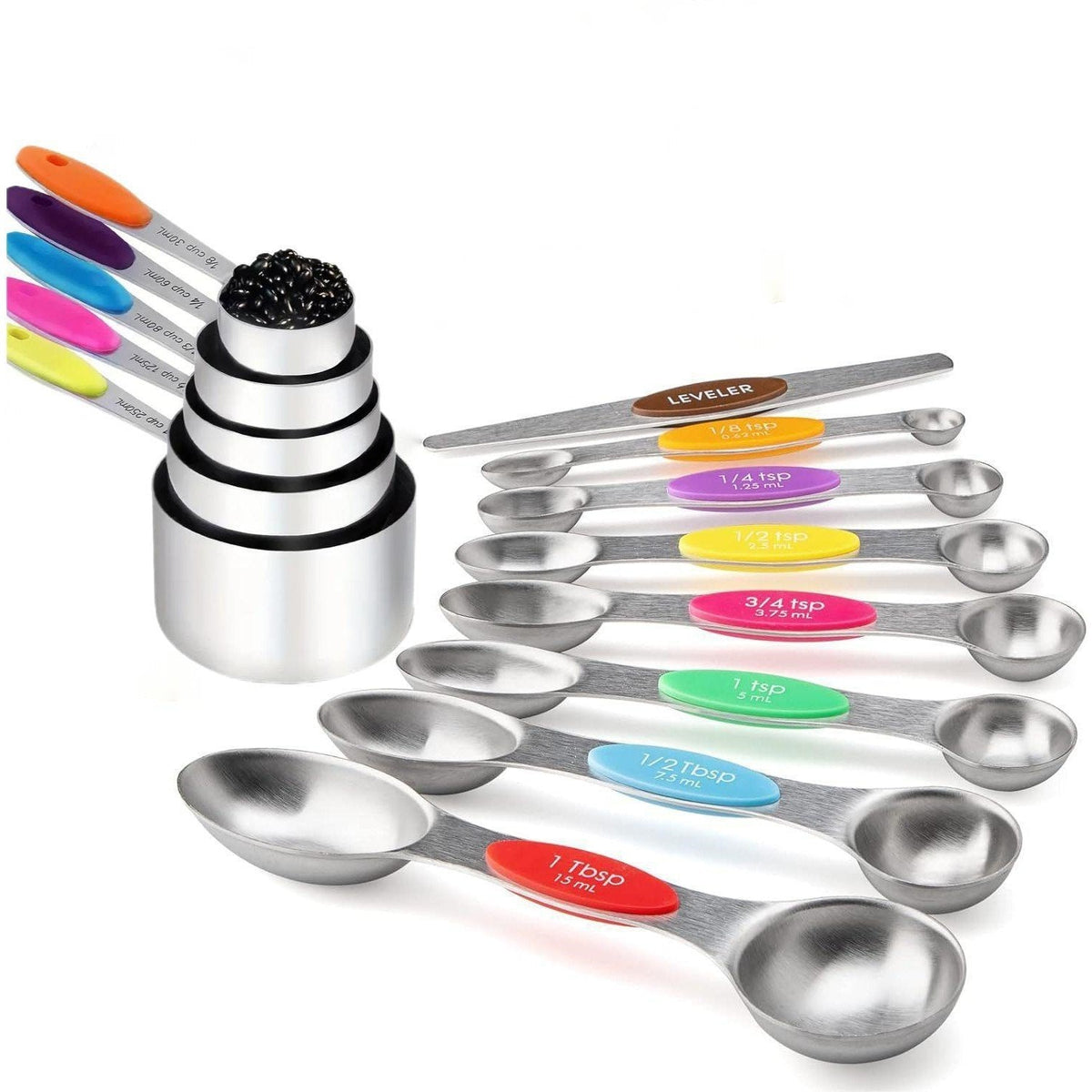 🔥HOT SALE🔥Stainless Steel Magnetic Measuring Spoons Set
