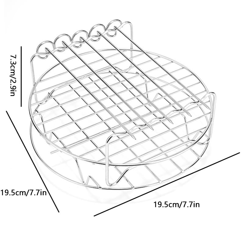 304 Stainless Steel Air Fryer Removable Multi-Tier Stand