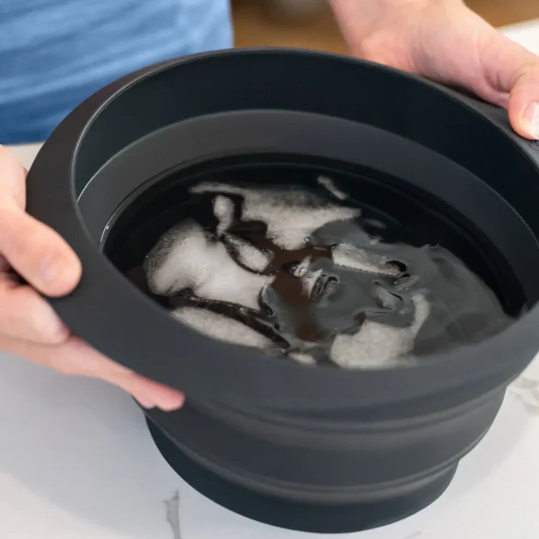 Facial Ice Bath Fold Silicone Bucket