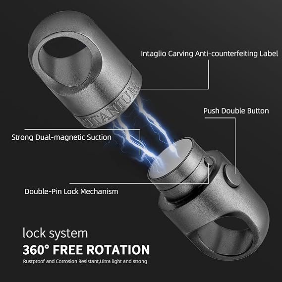 Titanium Alloy Magnetic Buckle Keychain