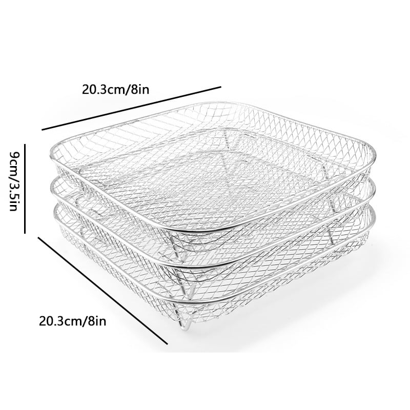 304 Stainless Steel Air Fryer Removable Multi-Tier Stand