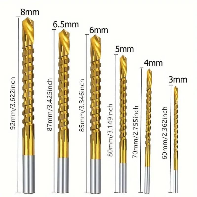 Titanium-Coated Drill Bit Set