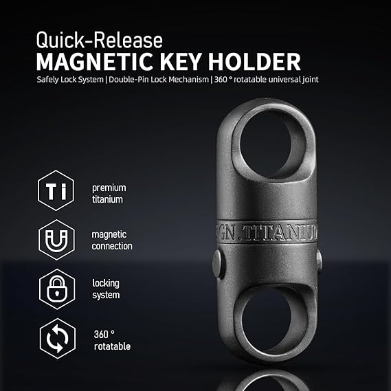 Titanium Alloy Magnetic Buckle Keychain