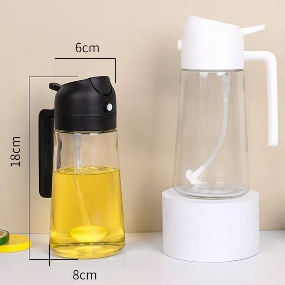 2-in-1 Glass Oil Sprayer and Dispenser
