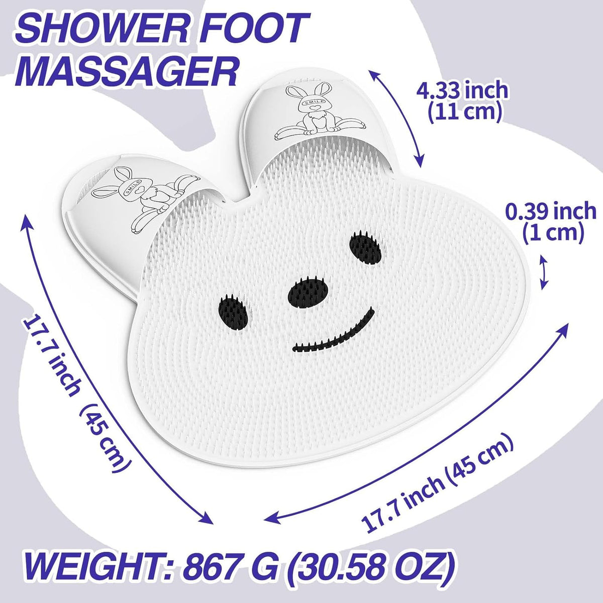 Extra-Large Shower Foot Scrubber Mat