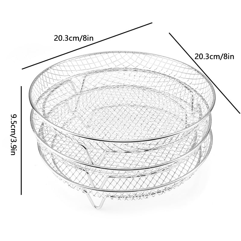 304 Stainless Steel Air Fryer Removable Multi-Tier Stand