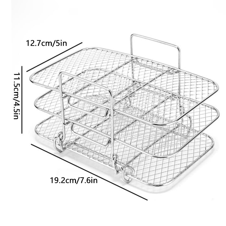 304 Stainless Steel Air Fryer Removable Multi-Tier Stand
