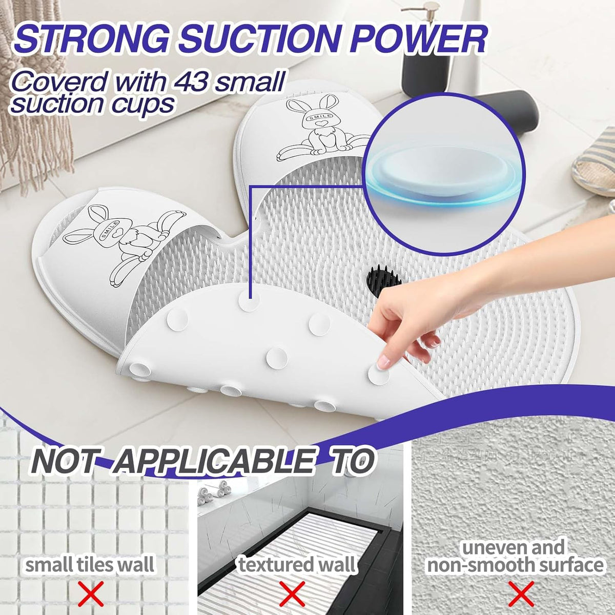 Extra-Large Shower Foot Scrubber Mat