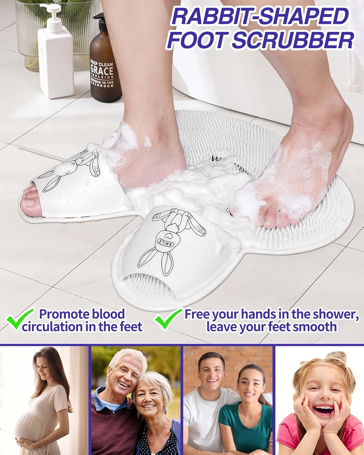 Extra-Large Shower Foot Scrubber Mat