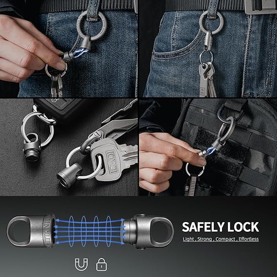 Titanium Alloy Magnetic Buckle Keychain
