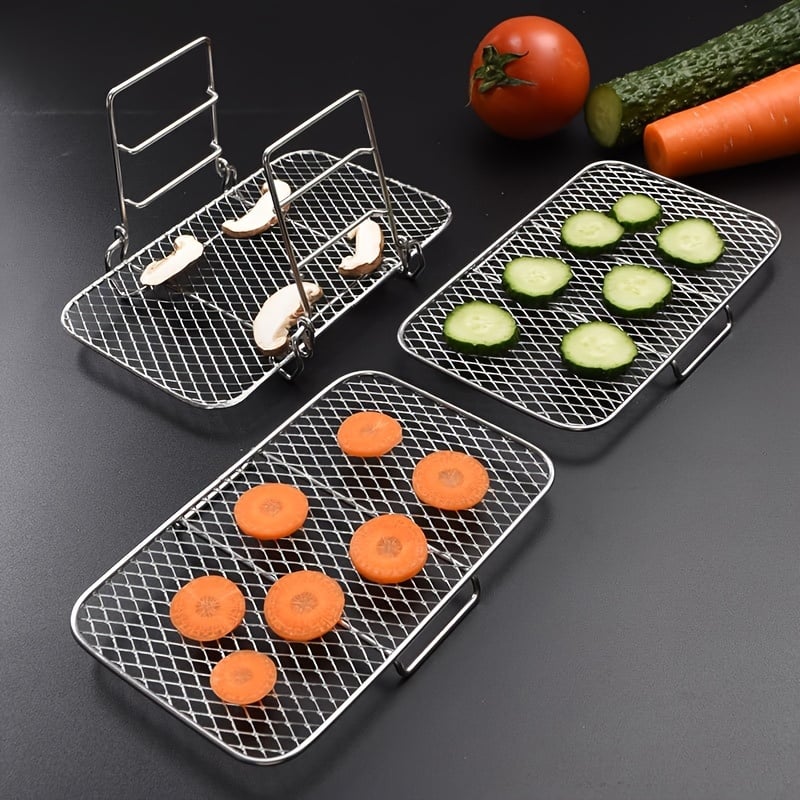304 Stainless Steel Air Fryer Removable Multi-Tier Stand