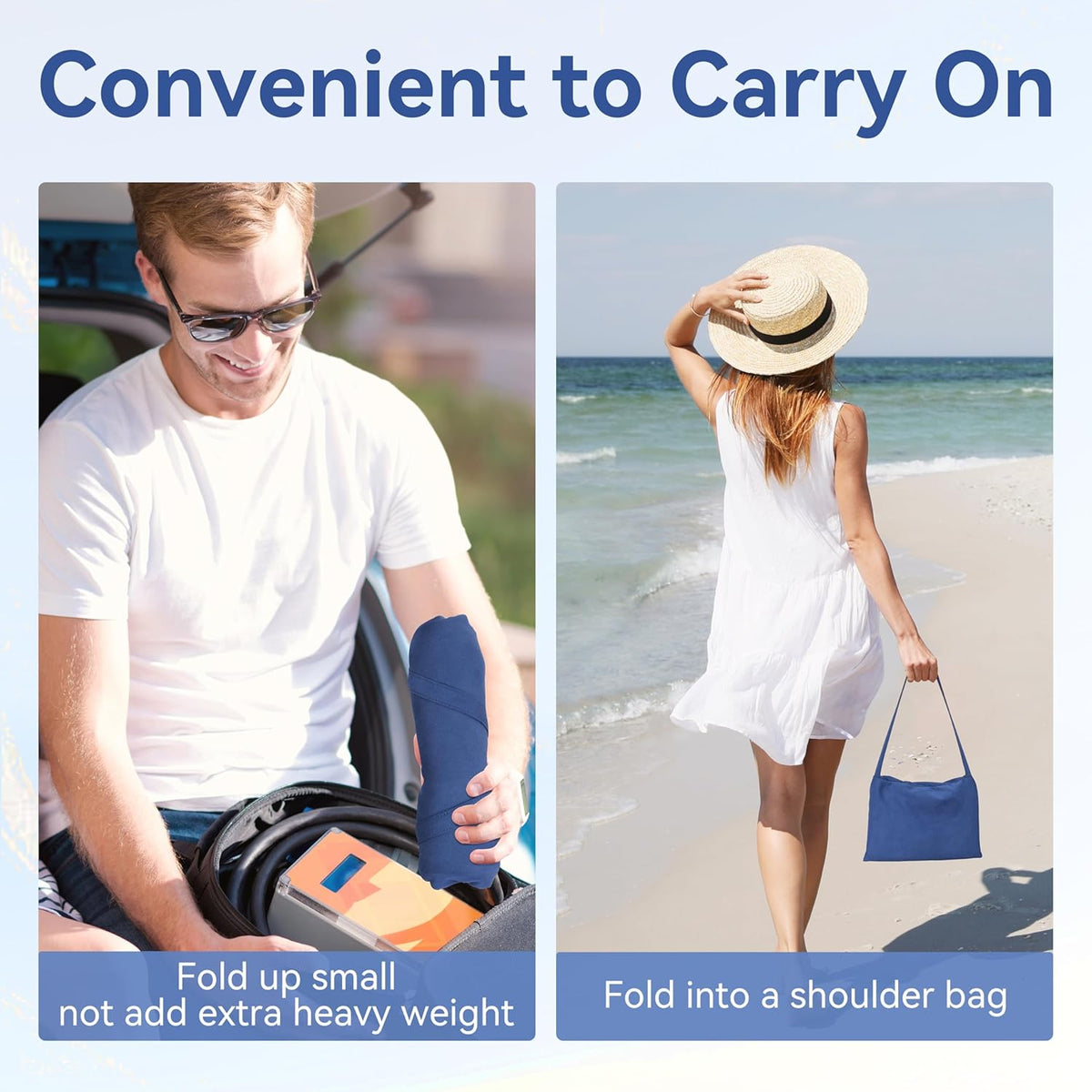 🏖️Summer Hot Sale - ONLY ￡13.99!!⚡50K+ SOLD!🌞🌊Sun Lounger Towel in Bag with Pockets Storage